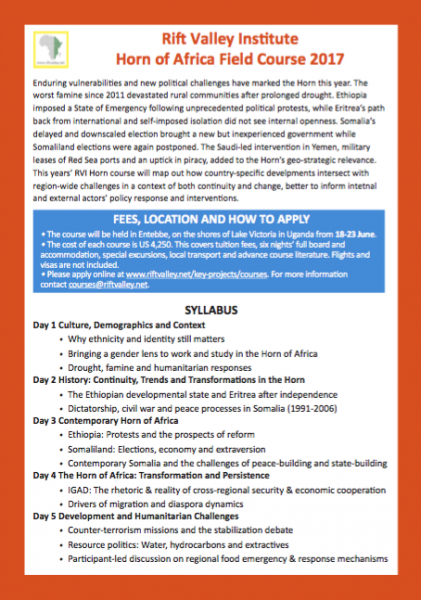 Click to download the Horn of Africa Field Course Flyer