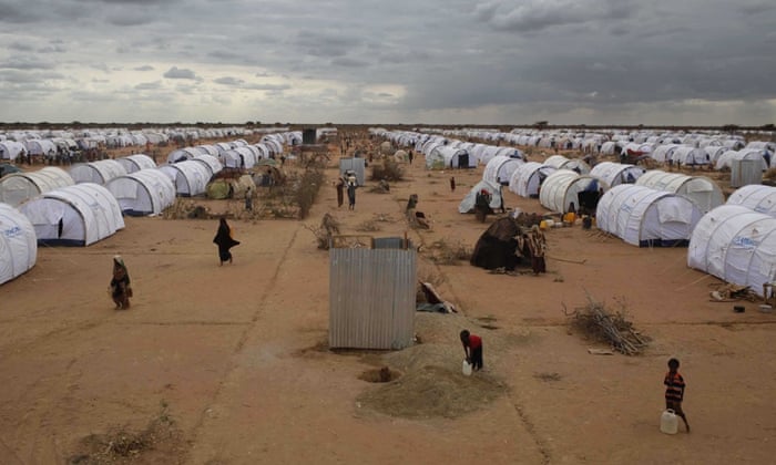 Somalis arrive at Dadaab refugee camp in July 2011. The Kenyan’s government’s hardline stance on the camp’s closure following the Garissa University attack may be softening slightly. Photograph: Sipa Press/Rex Features