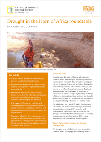 Drought in the Horn of Africa Roundtable