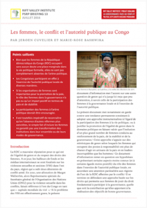 Les femmes, le conflit et l’autorité publique au Congo