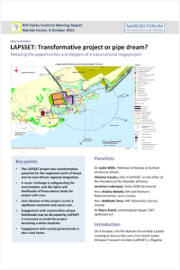 LAPSSET: A Transformative Project or a Pipe Dream?