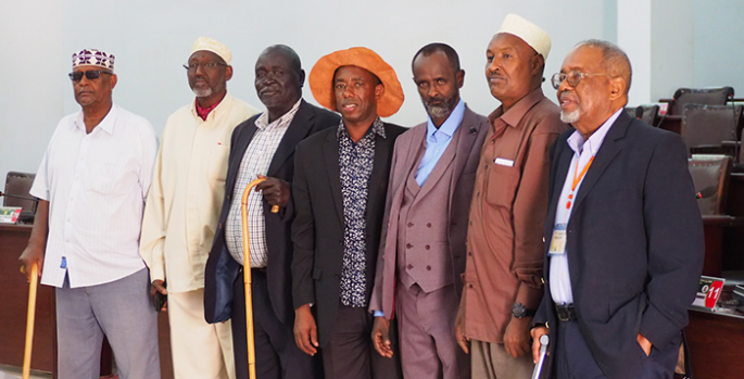 Chiefs meeting with elders at the House of Elders, Somaliland