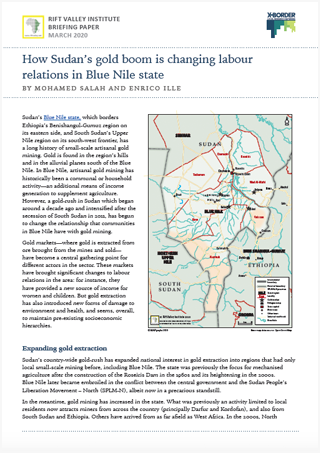 How Sudan's gold boom is changing labour relations in Blue Nile state