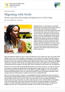 Migrating with Seeds: Women, agricultural knowledge and displacement in South Sudan