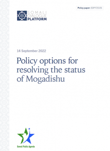 Policy options for resolving the status of Mogadishu